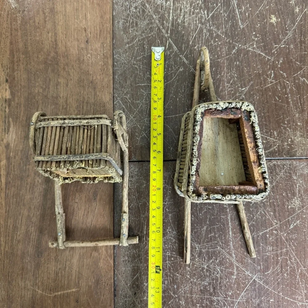 Twig Stick‎ Cottagecore Indoor Planters Cart & Wheelbarrow